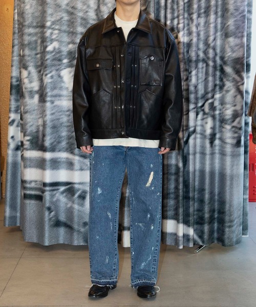 ジャケット・アウター tomo CCU（シーシーユー） ブルゾン アウター TRUCKER JACKET GOAT メンズ