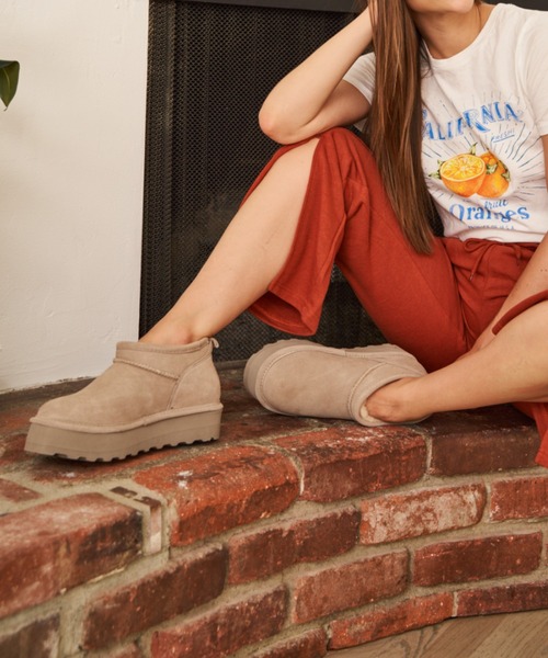 「BEARPAW」 ショートブーツ US8 ブラウン レディース_画像6