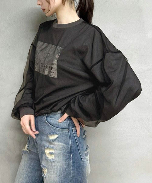 「mily bilet」 スウェットカットソー X-LARGE オートミール レディース_画像5