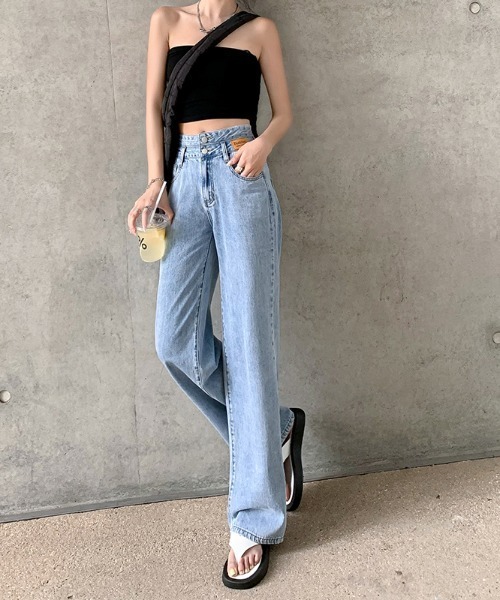 「COCOMOMO」 デニムパンツ S ダークブルー レディース_画像9