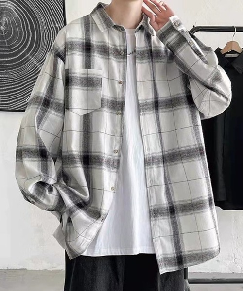 「BENDER TOKYO」 長袖シャツ M レッド メンズ_画像7