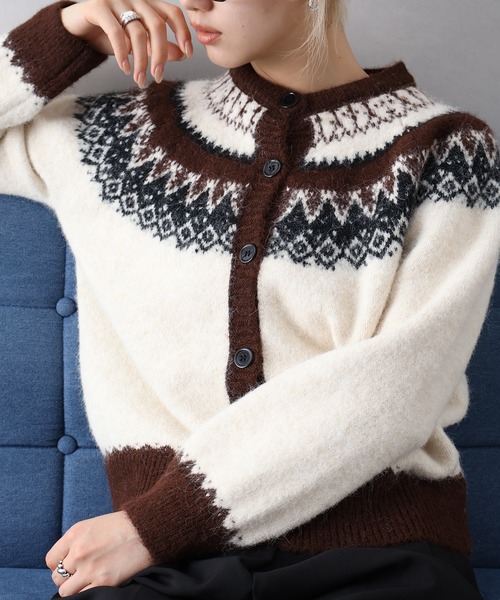 「SpRay」 ニットカーディガン FREE グレー レディース_画像4