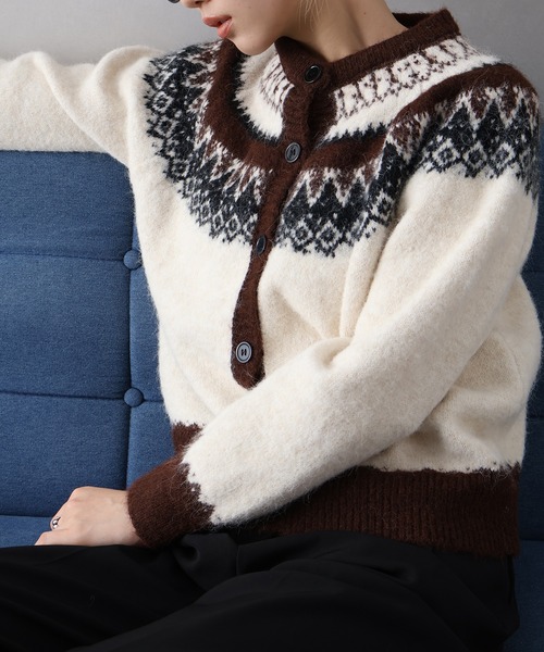 「SpRay」 ニットカーディガン FREE グレー レディース_画像6