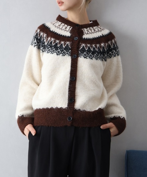 「SpRay」 ニットカーディガン FREE グレー レディース_画像8