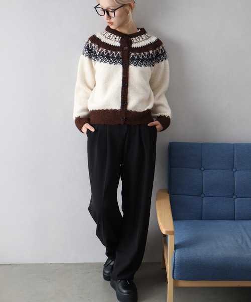 「SpRay」 ニットカーディガン FREE グレー レディース_画像9