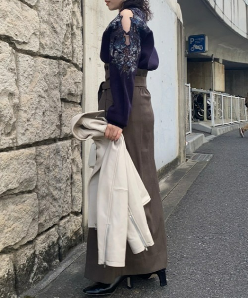 「FRAY I.D」 長袖ニット ONE SIZE ベージュ レディース_画像6