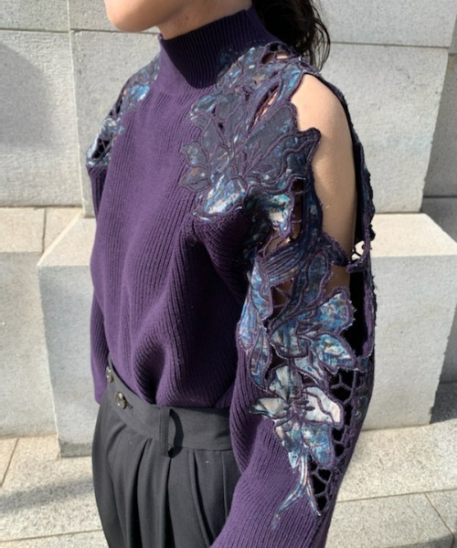 「FRAY I.D」 長袖ニット ONE SIZE ベージュ レディース_画像9