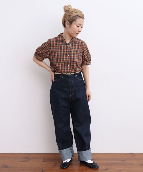 希少品番 新品タグ付 CHILDWOMAN✕LIBERTY パッチワークブラウス CHILD WOMAN（チャイルドウーマン） ブラウス シャツ 半袖 LIBERTY