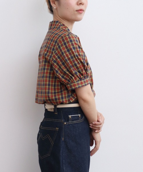 CHILD WOMAN（チャイルドウーマン） ブラウス シャツ 半袖 LIBERTY 
