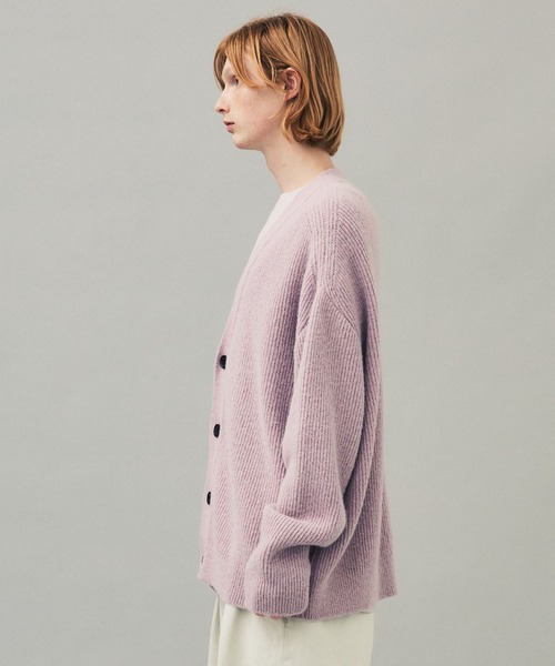 「CITY」 ニットカーディガン 2 ラベンダー メンズ_画像3
