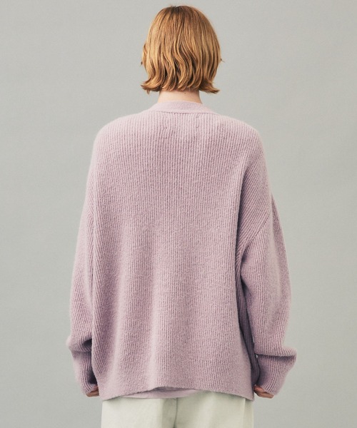 「CITY」 ニットカーディガン 2 ラベンダー メンズ_画像4