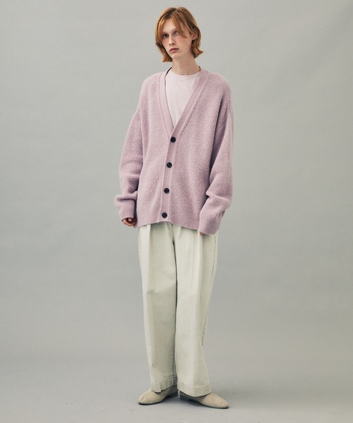 「CITY」 ニットカーディガン 2 ラベンダー メンズ_画像5