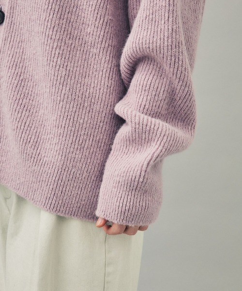 「CITY」 ニットカーディガン 2 ラベンダー メンズ_画像8