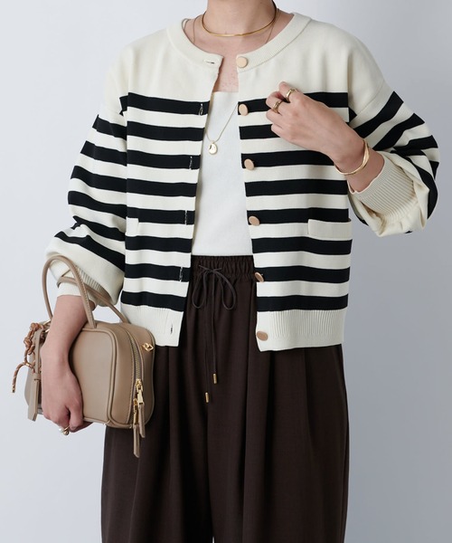 「un dix cors」 ニットカーディガン FREE レッド レディース_画像2