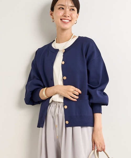 「un dix cors」 ニットカーディガン FREE レッド レディース_画像3