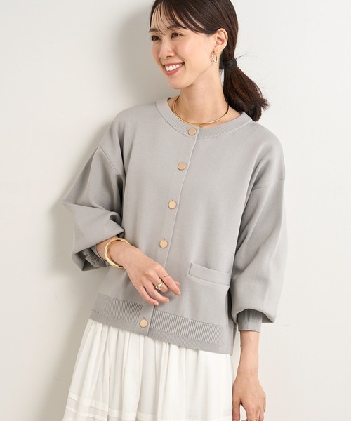 「un dix cors」 ニットカーディガン FREE レッド レディース_画像4