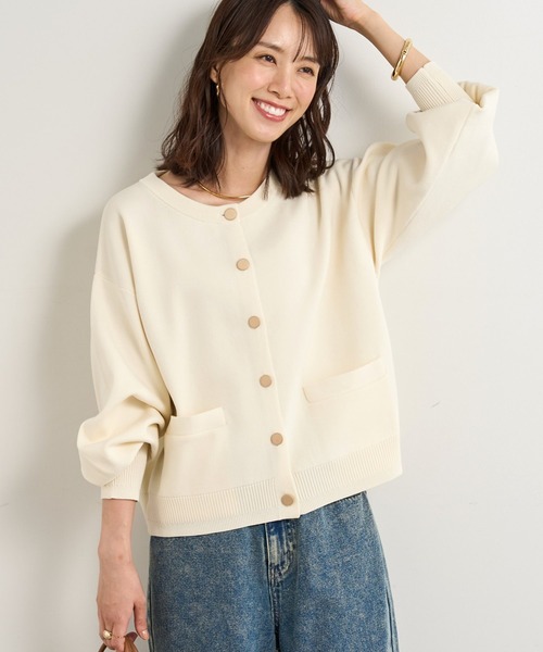 「un dix cors」 ニットカーディガン FREE レッド レディース_画像6