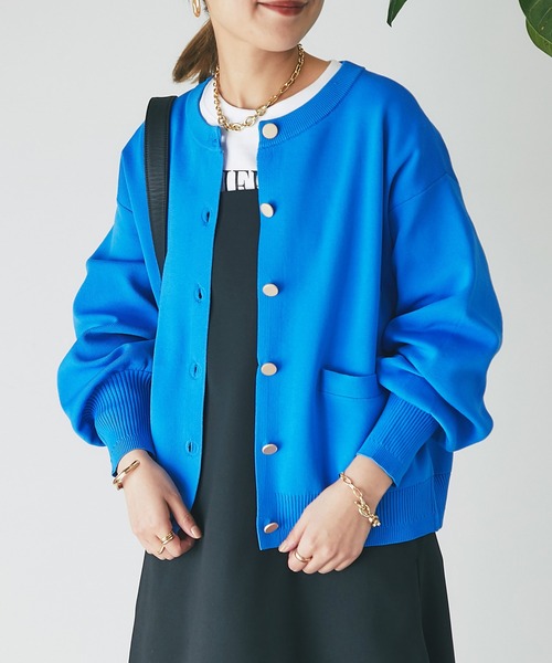 「un dix cors」 ニットカーディガン FREE レッド レディース_画像7