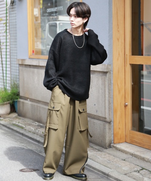 「SPINNS」 「makes style!」カーゴパンツ M カーキ メンズ_画像5