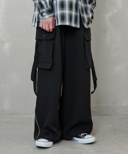 「SPINNS」 「makes style!」カーゴパンツ M カーキ メンズ_画像8