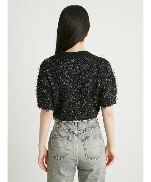 「LILY BROWN」 ニットカーディガン FREE ホワイト レディース_画像5