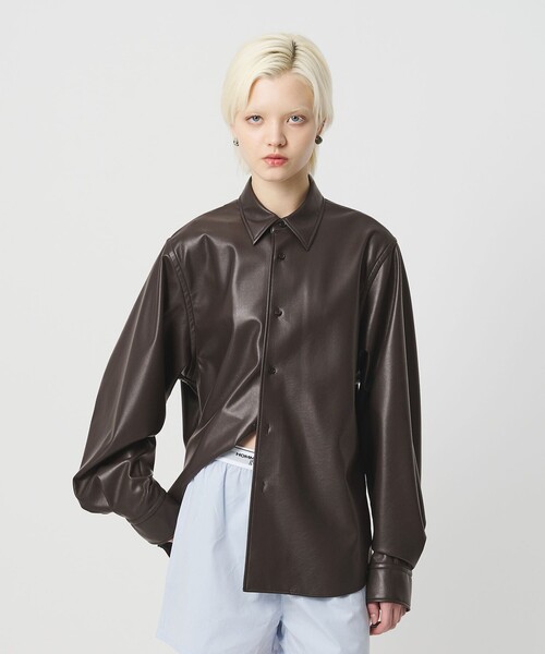 H BEAUTY&YOUTH UNITED ARROWS ブラウス シャツ 「H」レザーライク