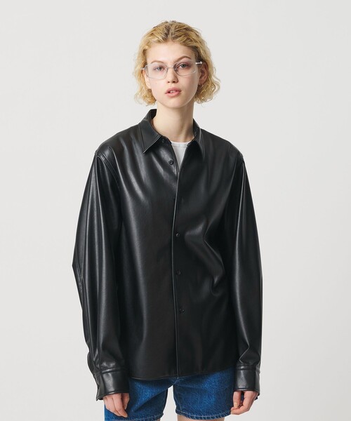 H BEAUTY&YOUTH UNITED ARROWS ブラウス シャツ 「H」レザーライク