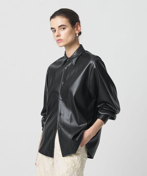 H BEAUTY&YOUTH UNITED ARROWS ブラウス シャツ 「H」レザーライク