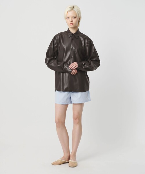 H BEAUTY&YOUTH ブラックレザーシャツジャケット 楽天市場】UNIVERSAL PRODUCTS.(ユニバーサルプロダクツ) LEATHER
