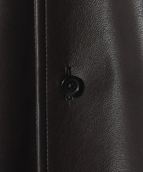 H BEAUTY&YOUTH ブラックレザーシャツジャケット H BEAUTY&YOUTH UNITED ARROWS ブラウス シャツ 「H」レザーライク