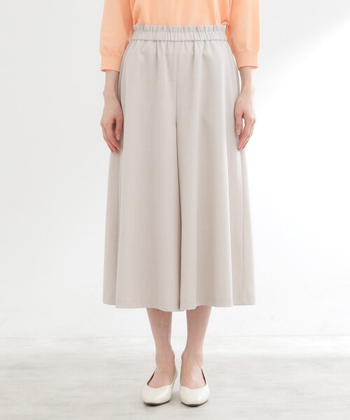 パンツ 「ウエスト総ゴム」リラクシーフレアスカーチョ レディースの画像