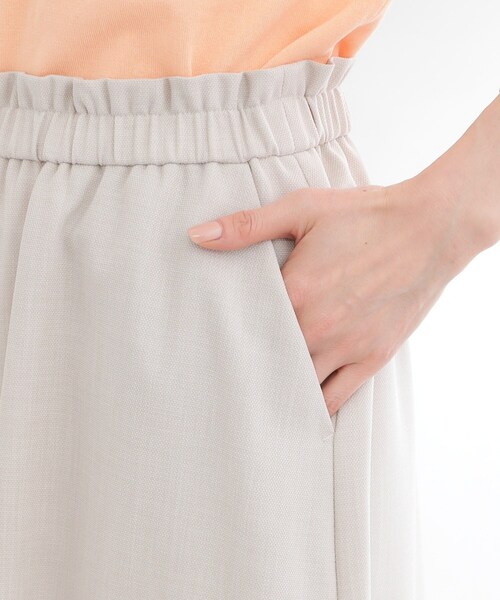 パンツ 「ウエスト総ゴム」リラクシーフレアスカーチョ レディースの画像
