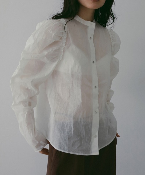 anuke（アンヌーク） ブラウス シャツ 2way Cottonorgandy Blouse