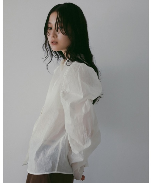 anuke（アンヌーク） ブラウス シャツ 2way Cottonorgandy Blouse