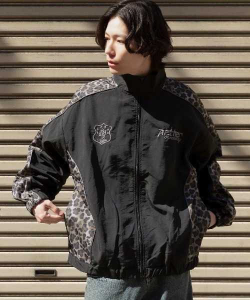 LUXSTYLE（ラグスタイル） ブルゾン アウター ヒョウ柄切り替え