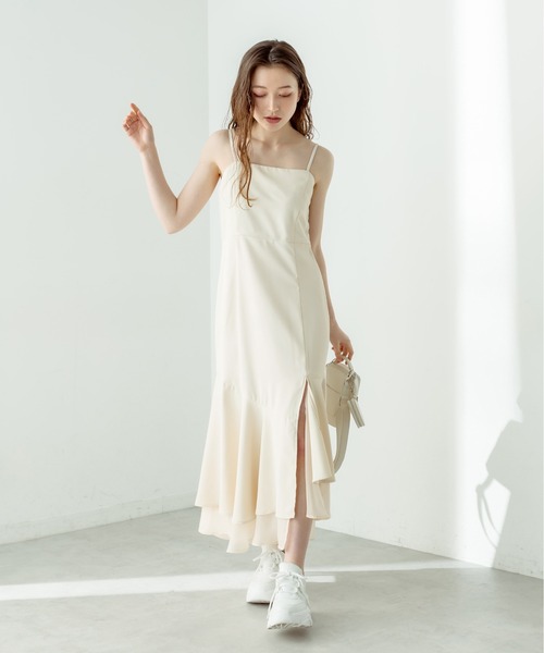 「OLIVE des OLIVE」 キャミソールワンピース FREE アイボリー レディース_画像6