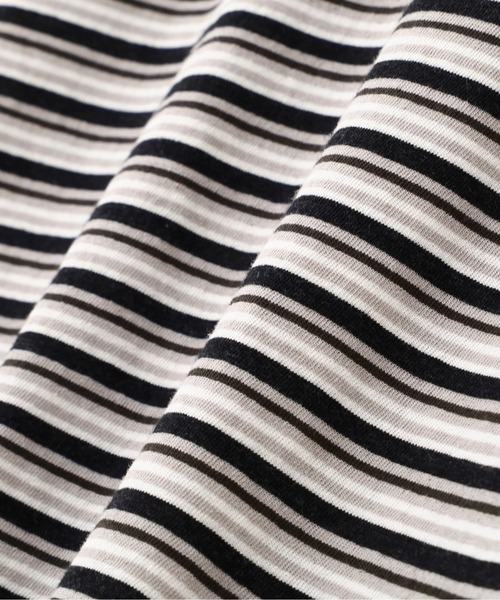 MHL.（エムエイチエル） tシャツ COTTON LINEN STRIPE JERSEY