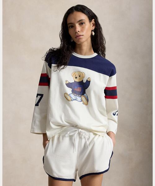 新品Polo ベア コットン ジャージー ロングスリーブ Tシャツ POLO RALPH LAUREN（ポロ・ラルフローレン） tシャツ Polo ベア
