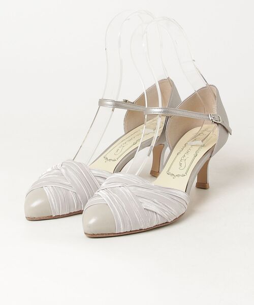 「Sophia collection」 ヒールサンダル 24.5cm グレー レディース_画像4