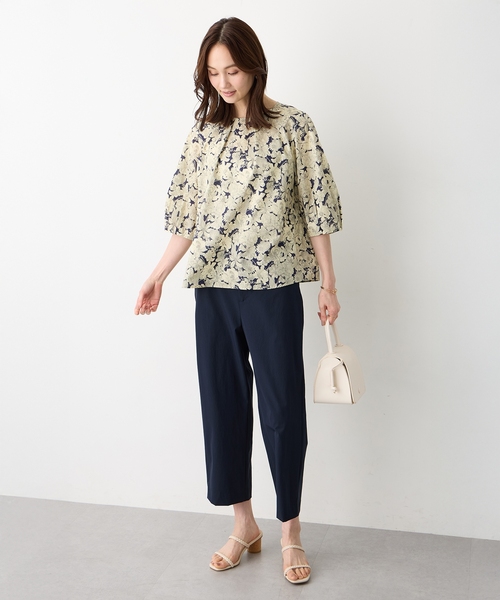 ブラウス シャツ 「Liberty」リバティプリントタックスリーブブラウス レディースの画像