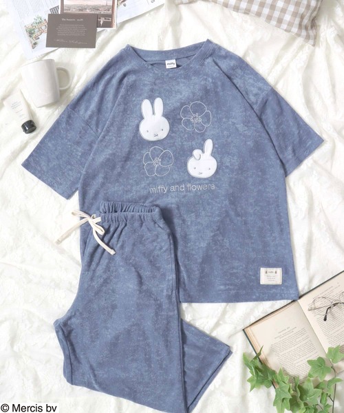 Miffy（ミッフィー） パジャマ ルームウェア パイルTシャツ＆七分丈