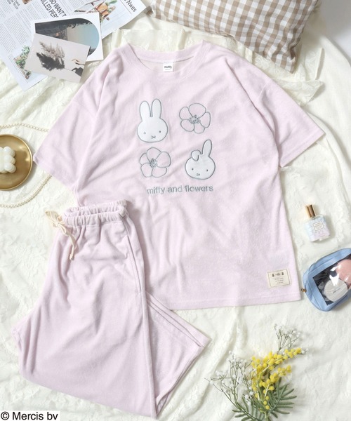 Miffy（ミッフィー） パジャマ ルームウェア パイルTシャツ＆七分丈