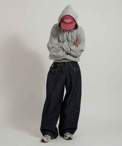 Perushu デニムパンツ LARGE ブラック メンズ : ZOZOTOWN Yahoo!店