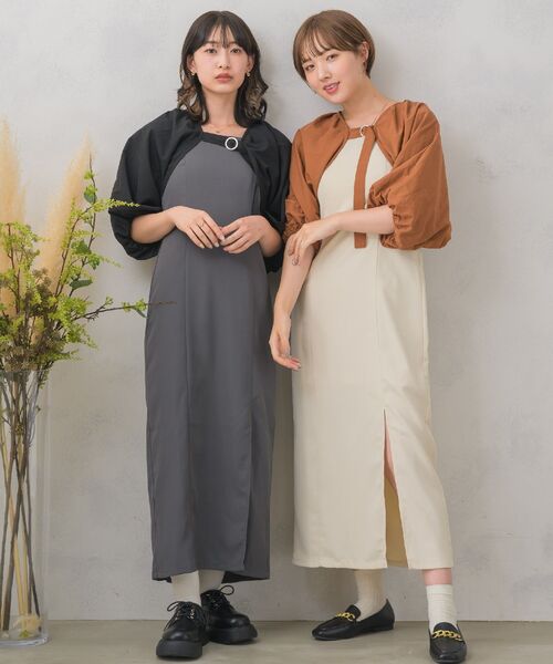 「RETRO GIRL」 キャミソールワンピース FREE ブラック レディース_画像4