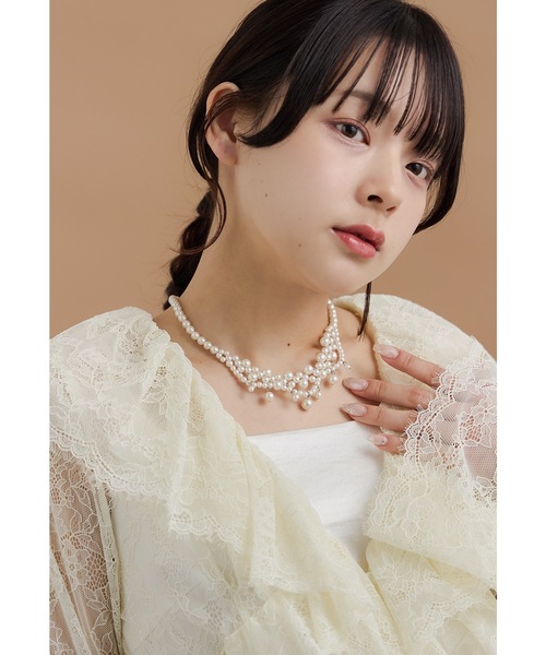 niana（ニアナ） ネックレス パールカラーネックレス 付け衿 付け襟