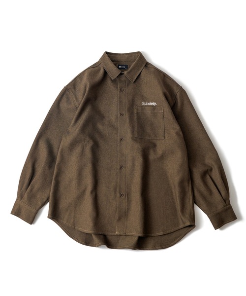 「Subciety」 長袖シャツ LARGE ブラック メンズ_画像6