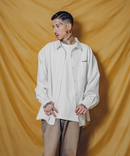 「Subciety」 長袖シャツ LARGE ブラック メンズ_画像7