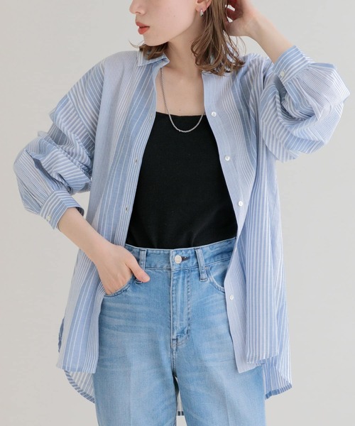 「URBAN RESEARCH Sonny Label」 長袖シャツ FREE ブルー レディース_画像3