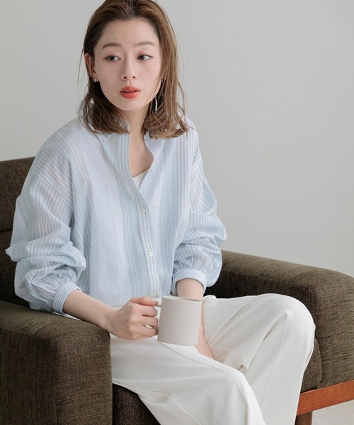 「URBAN RESEARCH Sonny Label」 長袖シャツ FREE ブルー レディース_画像4