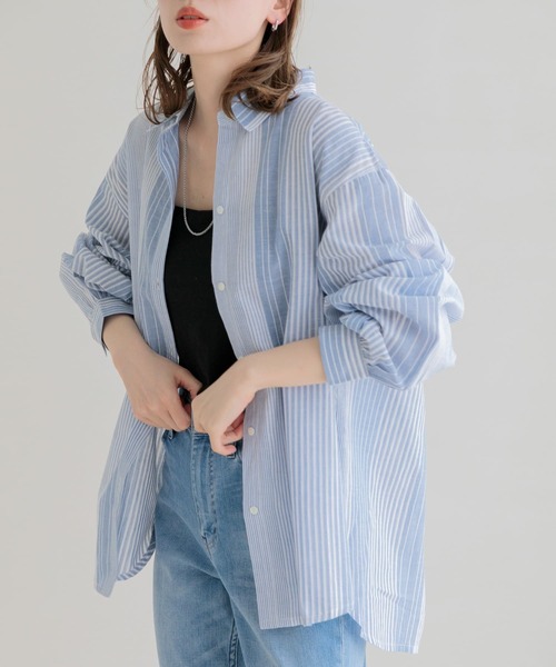 「URBAN RESEARCH Sonny Label」 長袖シャツ FREE ブルー レディース_画像6